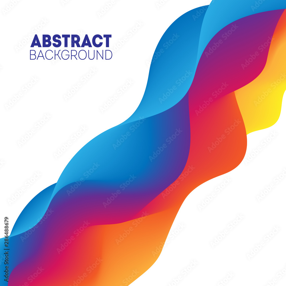 Aufkleber futuristic 3d wavy background. abstract vector illustration with dynamic effect