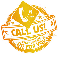 Stempel mit call us