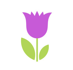 Purple bellflower flower icon.