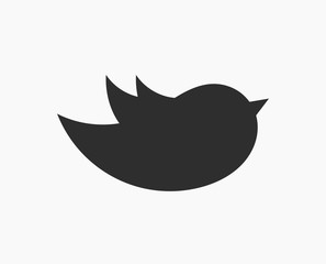 Little bird black shape icon.