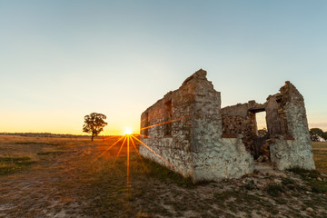 Fototapeta premium Historic abandoned St Mary’s church ruins, Yarra, near Goulburn, NSW Australia