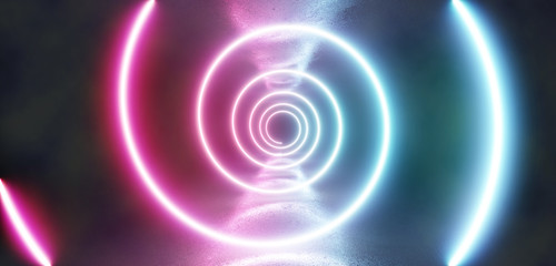 3d rendering of neon background.