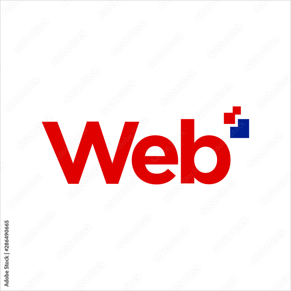 Canvas Prints letter web and pixel symbol of digitalize. vector logo.
