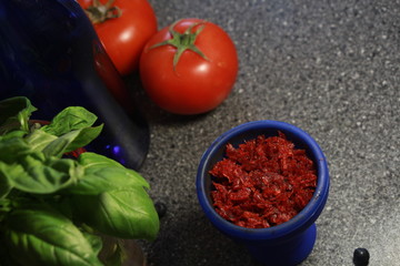 bowl with tobacco for hookah. berries on a black background