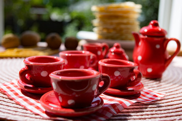 red cup of tea