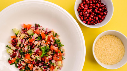 Lebanese Style Vegetarian Tabbouleh Salad