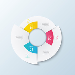 Business infographic.Business data visualization. Vector infographics timeline design template. Diagram with steps, processes or options.can use for workflow layout, web design, diagram, annual report