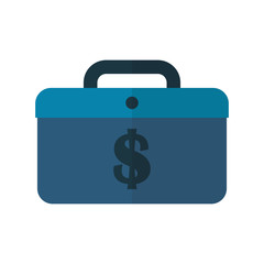 Isolated suitcase vector design