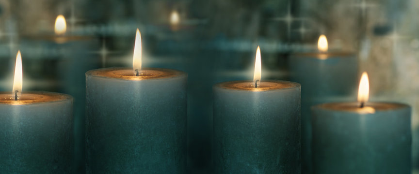 Candle lights with reflection