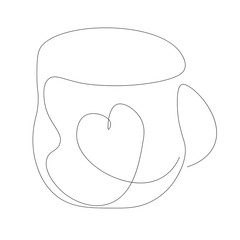 Cup of coffee valentines day vector illustration