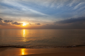 sunrise over the red sea