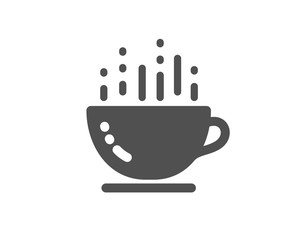Hot cappuccino sign. Coffee cup icon. Tea drink mug symbol. Classic flat style. Simple coffee cup icon. Vector