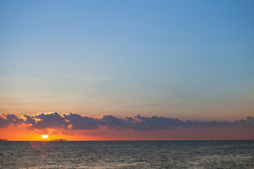 sunrise over the red sea