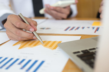 Financial and investment planning, Head of Marketing is analyzing data from the summary graph statistics for executives, business meetings.