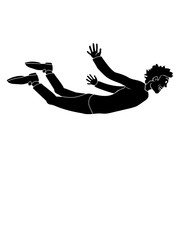 absturz fliegen fallen tief boden diving springen schnell selbstmord fallschirm comic cartoon clipart cool lustig mann junge luft design