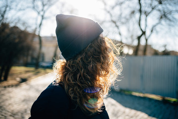 Close-up unrecognizable young woman