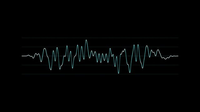 Abstract wave oscilloscope Audio lines spectrum background. Seamless loopable background.