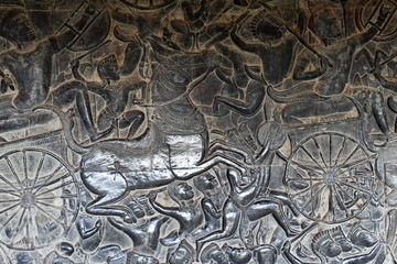 bas relief at Angkor Wat