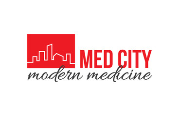 Logo medicine city template design vector