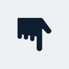 Hand down icon. Logo design, thumbs down .Vector