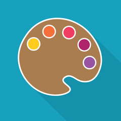 art paint palette icon- vector illustration