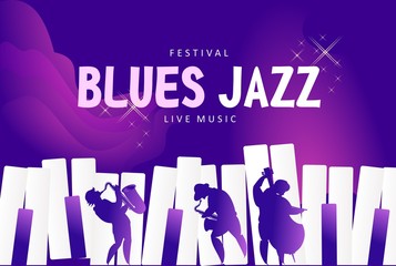 Blues jazz banner