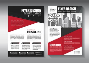 Business abstract vector template. Brochure design, cover modern layout, annual report, poster, flyer in A4 with colorful triangles, geometric shapes for tech, science, market with light background