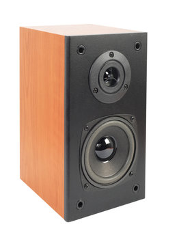 Music and sound - Loudspeaker enclosure side top view. Isolated