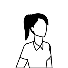 Isolated avatar woman vector design