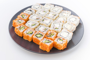 Assortments of sushi on a plate