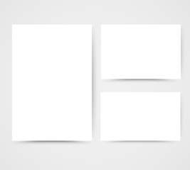 set of blank paper sheets