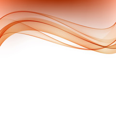  Horizontal orange wavy wave on an abstract background. Design element