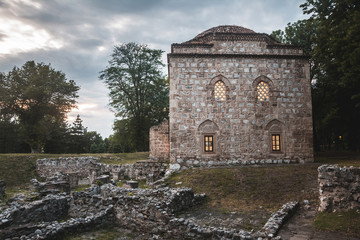 Historic Bali beg mosque building in the city of Niš in southern Serbia