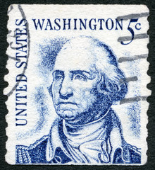 USA - 1965: shows portrait George Washington (1732-1799), Prominent Americans Issue