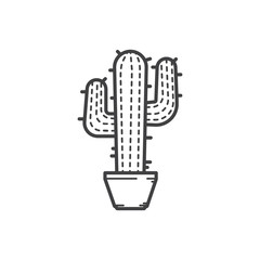 Cactus vector icon illustration