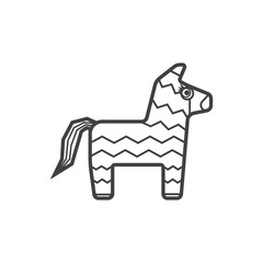 outline pinata vector icon illustration