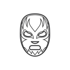 mexican fighter mask vector icon illustration