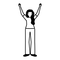 Isolated avatar woman vector design