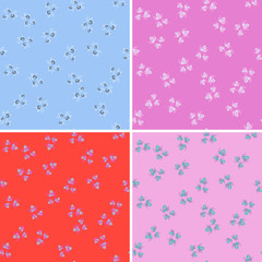 Floral seamless colorful pattern. Sweet background for textile, cotton fabric, covers, wallpapers, print, gift wrap and scrapbooking