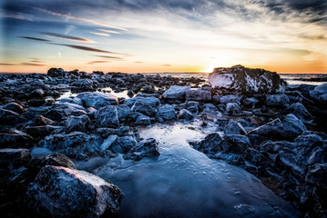 Sunrise at Ytri Tunga Beach, Snaefellsness Peninsula, Iceland, Europe