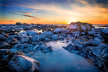 Sunrise at Ytri Tunga Beach, Snaefellsness Peninsula, Iceland, Europe