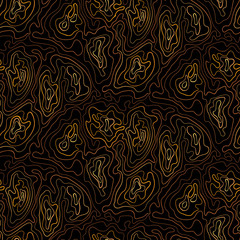 Abstract seamless vector pattern. Blending lines, ripples, waves. Black and white. Isolated from the background. 