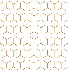 Vector seamless geometric pattern. Gold linear pattern. Wallpapers for your design. 