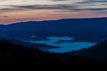 Foggy Morning at Pine Mountain State Park  - Appalachian Mountains - Kentucky