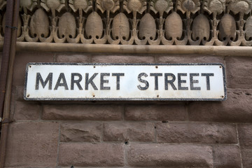 Obraz premium Market Street Sign