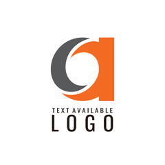 letter a logo design template