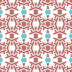 Iranian color mix vector pattern. Seamless geometric repeating texture for fabric design, cloth, textile.