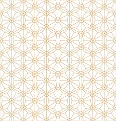 Vector seamless geometric pattern. Gold linear pattern. Wallpapers for your design. 