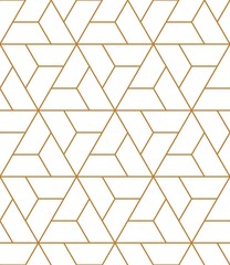 Vector seamless geometric pattern. Gold linear pattern. Wallpapers for your design. 