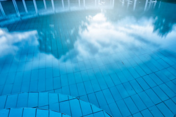 sunset blue water pool background